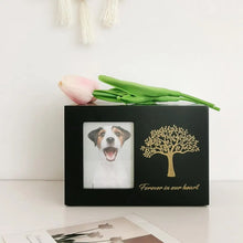 Load image into Gallery viewer, Cremation Urn for Dogs Funeral with Photo Frame Wood Cat Ashes Keepsake Box