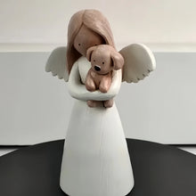 Load image into Gallery viewer, Angel Dog Memorial Figurine Resin Statue, Guardian Angel Holding Puppy Design, Pet Loss Sympathy Gift for Desk