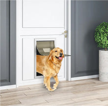 Load image into Gallery viewer, Weatherproof Dog Door, Aluminum Pet Door for Interior with Magnetic Flap and Lockable Sliding Panel, Heavy Duty Doggy