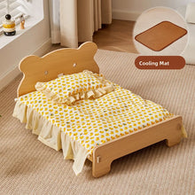Load image into Gallery viewer, Wooden Dog Bed Four Seasons Universal Teddy Small Dog Summer Special Bed Suspended Off-the-und Pet Wood Bed