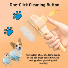 Load image into Gallery viewer, Dog Grooming Comb Cat /Dog Hair Remover Brush Long Hair Pet Self Cleaning Row Pet Removes Hairs Cleaning Bath Brush Dog Supplies