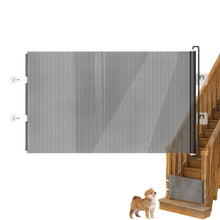 Load image into Gallery viewer, Retractable Dogs Gate Mesh Safety Barrier for Indoor Use No Drilling Pet Isolation Fence for Small Dogs Doorway Hallway Stairs