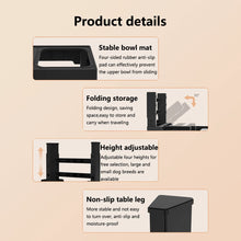 Load image into Gallery viewer, Dog Feeding Station, Adjustable Heights Bowl Stand Feeder Slow Fedding Bowls, Food Water Bowls for Medium Small Cats Dog