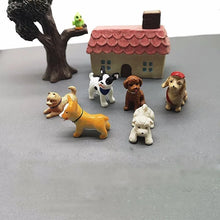 Load image into Gallery viewer, 6pcs Dog Animal Set Miniature Dollhouse Ornament Mini Toy Home Craft Fairy Bonsai Decor Cake Decoration DIY Accessories