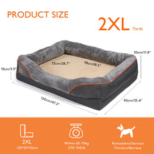 Load image into Gallery viewer, Large Dog Bed Soft Comfortable Anti Allergy Warm Fleece Removable Washable Cover Pet Bed Waterproof
