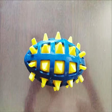 Load image into Gallery viewer, Dog rubber rugby, soft spines, teeth grinding, bite resistance, squeezing, vocalization accompanying large and medium-sized dogs