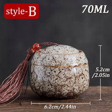 Load image into Gallery viewer, 70ml Ceramic Mini Cremation Urn Memorial Container Pet Ashes Urn mall Keepsake Funeral Casket Pet Dog Cat Bird Mouse Columbarium