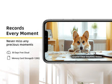 Load image into Gallery viewer, Boykeep 2K Pet Dog Camera with Phone App, 5G/2.4GHz WiFi Indoor Security Baby Camera, 360° Pan & Tilt, 2-Way Audio, Night Vision