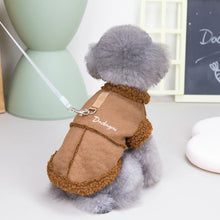Load image into Gallery viewer, British Style Dog Jacket Lamb Fleece Winter Dog Clothes for Small Dogs Puppy Costume Chihuahua Warm Coat Pet Pug Yorkie Outfits