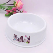 Load image into Gallery viewer, Pet Dog Feeding Food Bowls Puppy Lovely Print White Dog Feeder Dish Bowel Cat Bowl Deep Bowl with Large Capacity