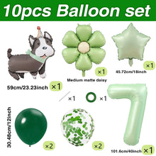 Load image into Gallery viewer, 1 set of dog pet themed birthday balloon decoration set, daisy, husky, spotted dog, sausage, dog, bago, aluminum foil balloon