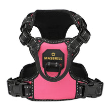 Load image into Gallery viewer, MASBRILL Dog Harness No Pull Nylon Adjustable Reflective Dog Vest Harness 2 Metal Leash Hooks Easy Control Handle Walking