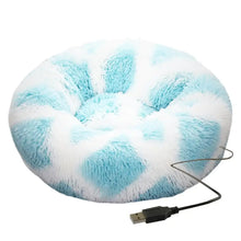 Load image into Gallery viewer, Soft Plush Pet Beds USB Heating Round Dog Bed Donut Round Beds For Small Medium Dogs And Cats Comfortable And Machine Washable
