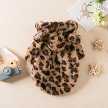 Load image into Gallery viewer, Dog clothes,spring and autumn clothes,leopard print hooded coats,cat clothes,thickened teddy schnauzers,Pomeranians,pet
