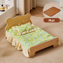 Load image into Gallery viewer, Wooden Dog Bed Four Seasons Universal Teddy Small Dog Summer Special Bed Suspended Off-the-und Pet Wood Bed