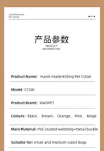 Load image into Gallery viewer, Dog Fashion Collar For Ladies Handmade Design Pet Colorful Neck Ring Small Medium and Large Dogs Lead-collar Wear Supplies