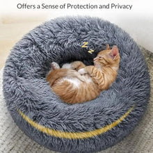 Load image into Gallery viewer, 40-90cm Round Pet Bed for Large Dog Bed Super Soft Cat Bed Long Plush Dog House for Medium Dog House Winter Warm Sleeping