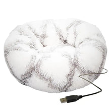 Load image into Gallery viewer, Soft Plush Pet Beds USB Heating Round Dog Bed Donut Round Beds For Small Medium Dogs And Cats Comfortable And Machine Washable