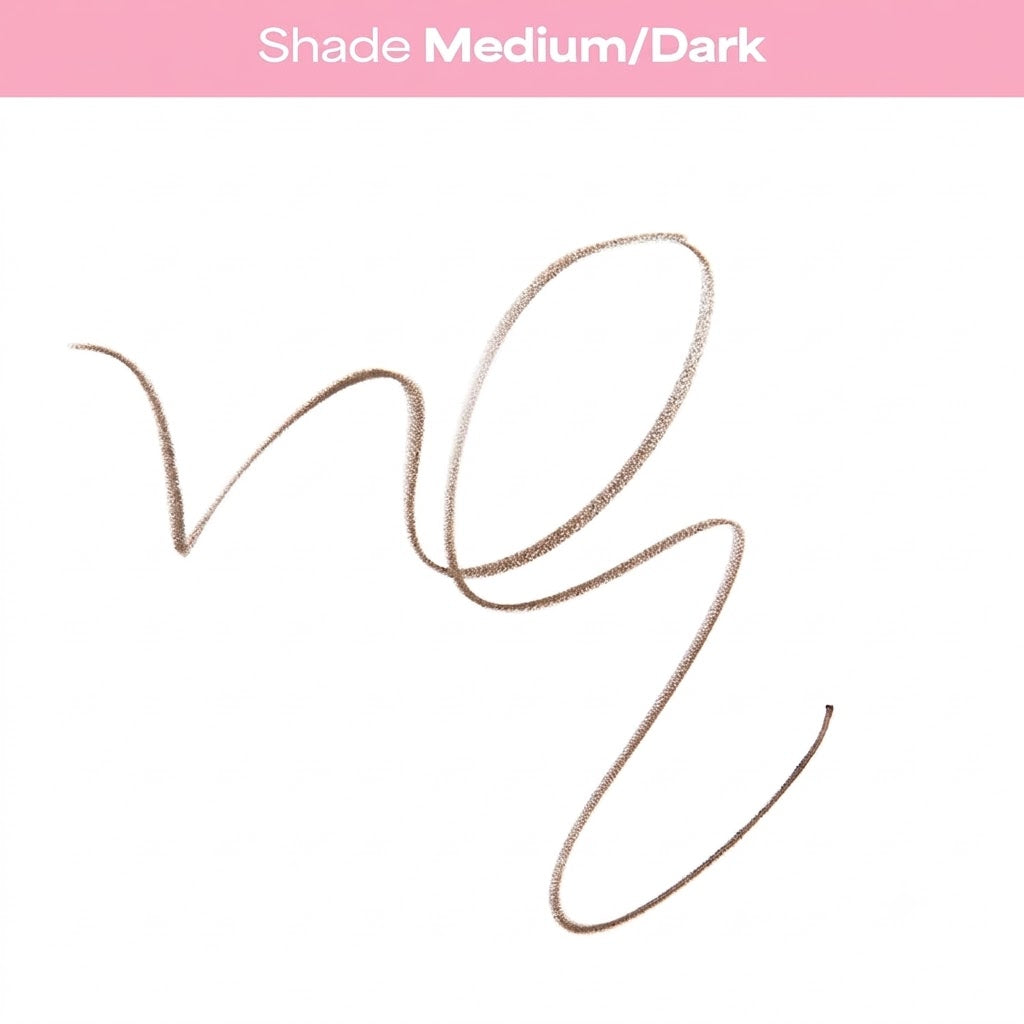 XtendBrows Shape & Sculpt Brow Pencil - Medium To Dark - Natural Look Eyebrow Filler Pen with Triangle Tip & Spoolie - Long-Wearing Definer for Fuller Natural Brows - Vegan & Cruelty Free