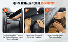 Load image into Gallery viewer, SucceBuy Dog Car Seat Dog Booster Seat for Car with A Storage Pocket Sponge Filling Car Bed for Medium Large Dog up to 55 lbs