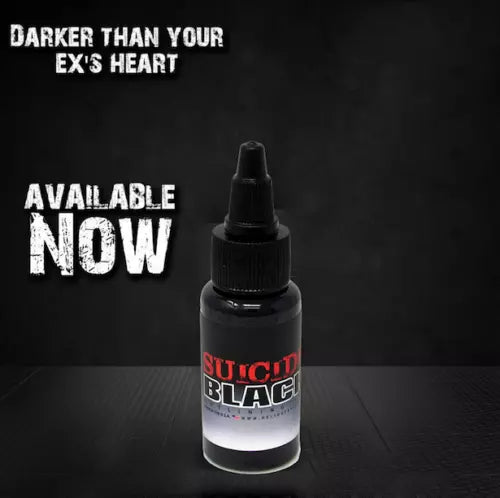 ALLEGORY Black Shading 8oz + Suicide Darker Black 1oz Tattoo Ink Set