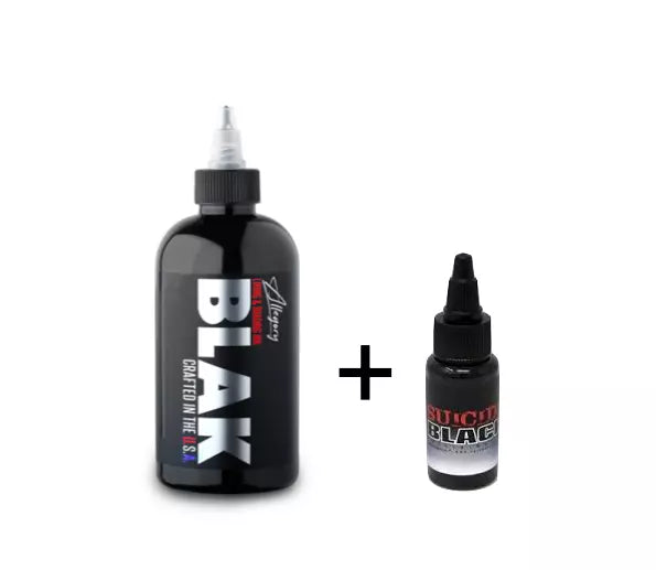 ALLEGORY Black Shading 8oz + Suicide Darker Black 1oz Tattoo Ink Set