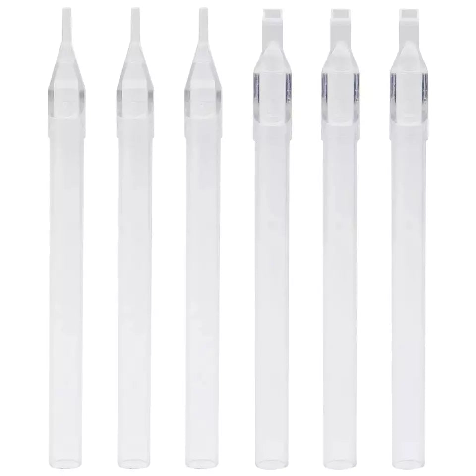 CLEAR Disposable Tattoo Tube FREEFLOW Gripless LONG Tip Sterile (3 round Tip x50)