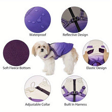 Load image into Gallery viewer, Pet Dog Winter Warm Jacket With Harness Zipper Cold Weather Pet Dog Clothes For Small Big Dogs Coat Chihuahua Clothing Outfits
