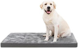 Dog Bed for Crate Washable Extra Large Dog Bed Plush Dog Kennel Pad Pet Sleeping Mat with Anti-Slip Bottom, 47x29 Inch, Grey