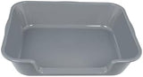 1 Pack of Extra Large Cat Litter Box (ABS Material), Low Entry Senior Litter Pen for Geriatric Kitty Big Cats, Jumbo Pet Safe Litter Boxes Tray for Indoor Pets Potty (Gray, 24" L x 20" W)