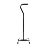 Medline Aluminum Quad Cane with Large Base for Balance, Knee Injuries, Leg Surgery Recovery & Mobility, Portable, Lightweight Walking Aid for Seniors & Adults
