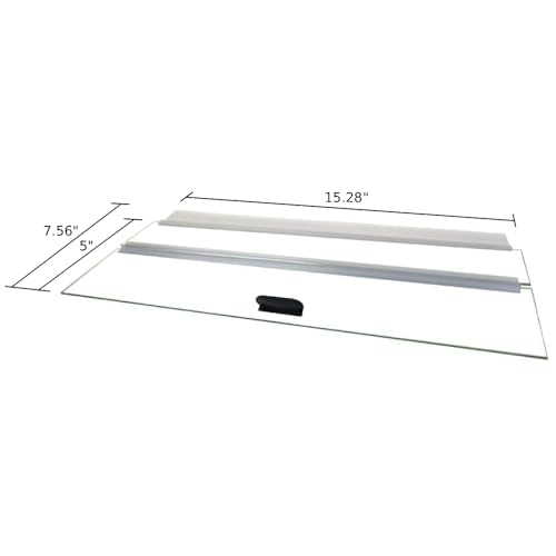 H2Pro 16″ Glass Canopy 5.5 Gallon Aquarium Fish Tank (15.28 x 7.56 x 0.16in)