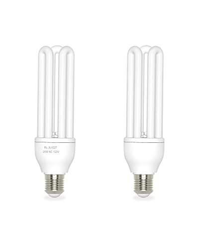 Dichroma 2 Pack 3U 20W Replacement Bulbs for 20W Bug Zapper with E27 Base, Compatible with Meilen, Husaco, Lunatino, PALONE, and Other Models