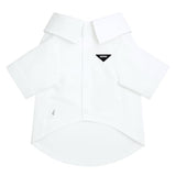 Luxury Pet Dress Shirt – White Designer Button-Up Outfit, Custumes, Formal Dog Shirt for Wedding, Birthday Party, Photoshoot, Puppy & Kitten Fashion Apparel (Medium 5.6–8.8 lbs)