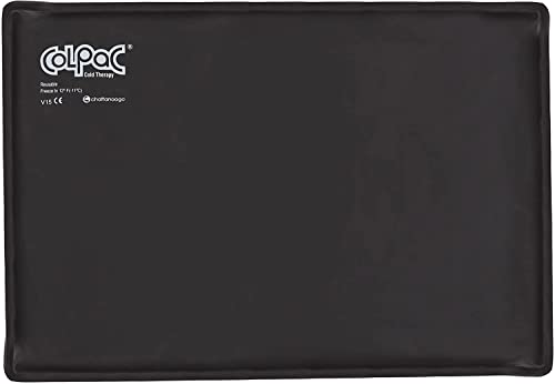 Chattanooga ColPac - Reusable Gel Ice Pack - Black Polyurethane - Oversize - 12.5 in x 18.5 in - Cold Therapy - Knee, Arm, Elbow, Shoulder, Back - Aches, Swelling, Bruises, Sprains, Inflammation