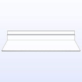 4 x 10 Inch Slatwall Shelves Hanging Slatwall Accessories Clear Slatwall Shelf Plastic Shelves for Wall, Home Shoe Stores Boutiques Supplies (Clear, 16 Pack)