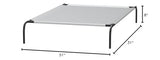 Amazon Basics Cooling Breathable Elevated Dog Bed with Metal Frame for Large Dogs, 51" x 31" x 8", Grey