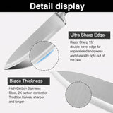 Kitchen Knife, 3-Pcs Knife Set, 8 Inch Chef Knife, 5 Inch Utility Knife, 3.5 Inch Paring Knife, Ultra Sharp Chef's Knives in High Carbon Stainless Steel, Ideal for Cooking, Chopping, Slicing and BBQ