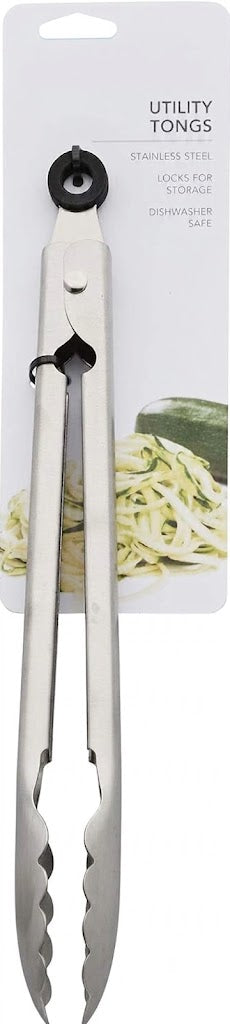 Stainless Steel Utility Tongs, 12 Inch