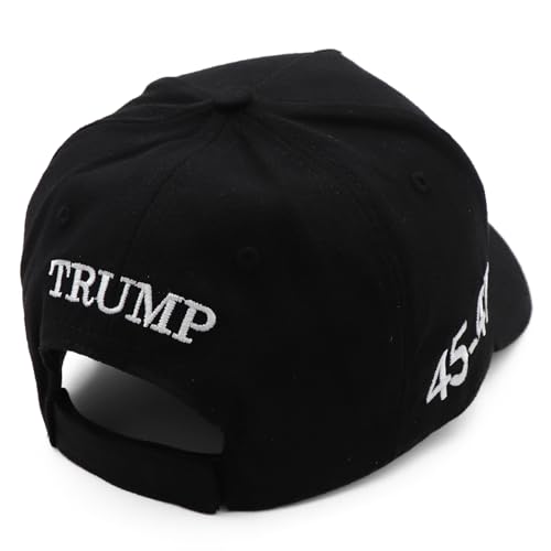 Trump 2024 Hat 45-47 MAGA Hat Make America Great Again Donald Trump Slogan with USA Flag Embroidery Adjustable Baseball Cap