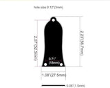 Guyker 1 Pcs Guitar Head Cover 3 Holes, Zinc alloy Guitar Truss Rod Cover for GIB LP Style Guitar Accessories Parts, Butterfly Skeleton Pattern JA3002, Ancient Silver