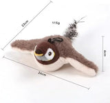 2025 Flying Bird Cat Toy, Interactive Chirping Bird Cat Toy Flapping Wings, Flapping Bird Cat Toy, Interactive Cat Toys for Bored Indoor Adult Cats (Brown)