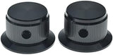 4-Pack Set Screw Style Aluminium Potentiometer Knobs 1/4" Universal Top Hat Knobs Bell Volume Tone Control Knobs for Guitar/Bass/AMPS/Preamps Black