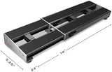 D'Addario Accessories XPND Pedal Board - Guitar Pedal Board that Expands - Pedal Boards for Guitars - 1 Row, Lightweight, Durable Aluminum Pedalboard - Pre-Applied Loop Velcro for Swapping Pedals