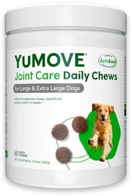 Lintbells YuMOVE Joint Supplement Dog Chews - Contains Glucosamine, Green Lipped Mussel - Natural Relief from Hip Ache, Stiff Joints - 1 Month’s Supply (Large & X-Large)