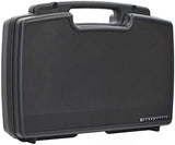 CASEMATIX Hard Travel Case with Foam and Padlock Rings - Customizable Foam Fits Pico Mobile Projectors, Recorders, Microphones and More Small Electronics & Accessories up to 14.5" x 7.5" x 2.75"