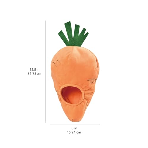 Interactive Hide and Seek Squeaky Dog Plush Toy, Rabbit and Carrot, Orange and White, 5-Pack