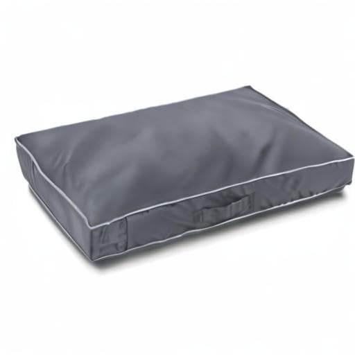 Chinchilla Waterproof Heavy Dog Bed Cover Washable, with Zipper Opening Fillable Universal Dog Bed Replacement Cover.Cover Only (XXX-Large, Gray)