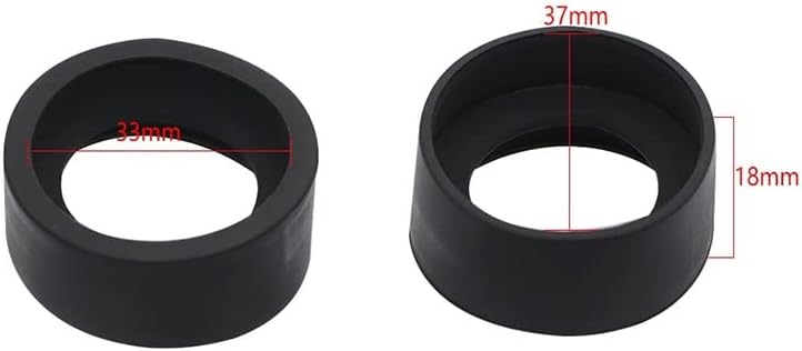 Microscope Accessories Kit 2pcs Soft Rubber Eyepiece Eye Shield 32-33mm Eye Guards Cups for Binocular Stereo Microscope Accessories Microscope Slides (Color : 2pcs Diameter 33mm)