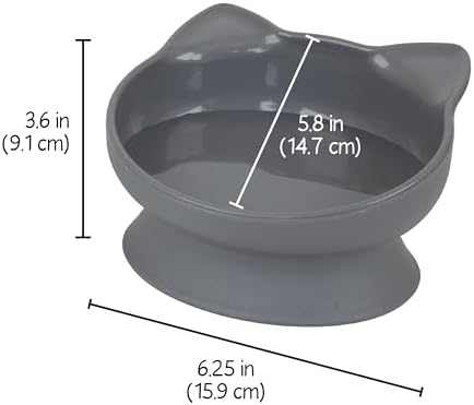 Kitty City Raised Cat Ear Bowls, Large Bowls 2pk (Modern)